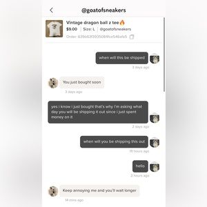 careful for @goatofsneakers i didn’t mind waiting the 7 days for the shipment